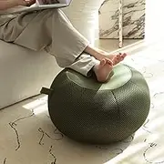 SAZDFY Round Support Throw Floor Pillow, Home Pouf Ottoman Foot Rest with Handle, Bean Bag Sitting Tatami Seat Cushion with Epp Filling for Seating, Footrest and Side Table