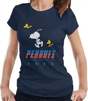 [Peanuts] Snoopy Woodstock 1950s San Francisco Women's T-Shirt