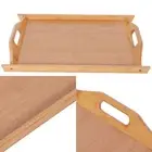 AU Bamboo Rectangular Tea Tray Coffee Food Drink Serving Table Tray With 6588