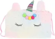 [BESPORTBLE] Girls Traveling Shoulder Pouch Unicorn Crossbody Bag Plush Mini Bag for Women Perfect Present for Boys and Girls