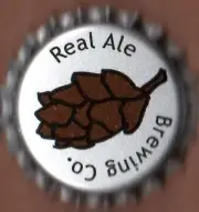 USA Plastic Lined Beer Crown Bottle Cap: Real Ale Brewing (dull)