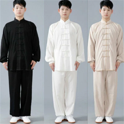 Unisex Chinese Tai Chi Suit Kung Fu Shirt+Pants Wushu Uniform Martial Art Loose