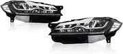 New LED Headlight Upgrade Modified Full Head Lamp Compatible For JAGUAR XF F-PACE 2016-2019 Turn Signals Daytime Running Lights(WHITE)