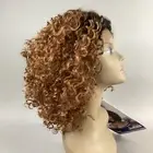 Shay Short Curly #DR2730 Dark Brown Honey Brown Blonde Synthetic Lace Front Wig