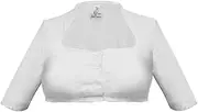[Alpin Trachten] Mandy Dirndl Blouse Costume Blouse Dirndl White with Lace Sleeves