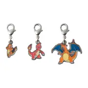 Pokemon Center National Zukan Metal Charm 004 005 006 Charmander Charizard