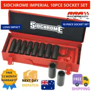 Sidchrome Imperial AF Long Impact Socket Set XS410LT 10pce 1/2" Drive & Case
