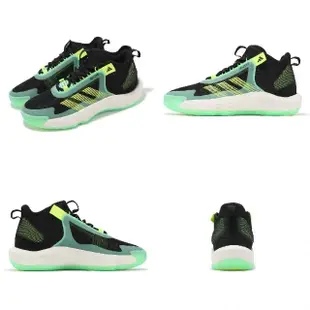 【adidas 愛迪達】籃球鞋 Adizero Select 男鞋 黑 綠 緩衝 中筒 支撐 透氣 運動鞋 愛迪達(IE9263)