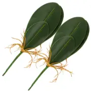 2pcs Plant Artificial Leaves Artificial Orchid Leaves Artificial Plants