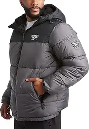 [Reebok] Men's Winter Jacket - Heavyweight Quilted Puffer Parka Coat - Weather Resistant Ski Jacket for Men (8-20)