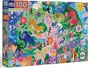 eeBoo: Tree of Wildlife - 100 Piece Puzzle - 27 x 18 Colorful Nature & Animal Jigsaw, Sturdy Dustless Pieces, Informational Poster, Kids Ages 5+