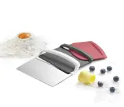 Kuchenprofi Scraper 3 Pc Set: Dough Cutter, Curved Edge And Flat Edge Scraper