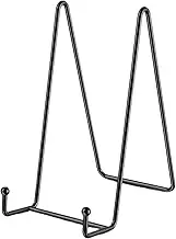 Picture Frame Stand - Metal Picture Frame Easel Display Stand, Black Iron Holder for Art or Photos | Decorative Table Centerpiece for Home, Cabinet, Shelf, Desk, or Countertop Use, Elegant and Sturdy