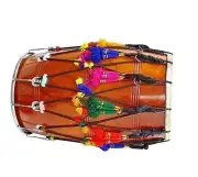 Traditional Bhangra Dhol Orange– Ideal for Punjabi Weddings and Festive Music