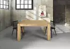 Extendable Table Rectangular IN Spruce Natural Effect Brushed Modern