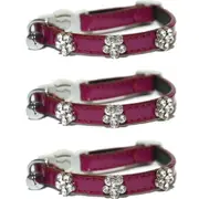 Rosewood Damson Quick Release Buckle Cat Collar - Pink 3PK