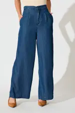 Malika Pant in Blue Chambray 8