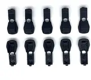 [HNHN] 20 Pcs Nylon Cord End Clips for Zipper Pulls, Drawstring Pullers, Lanyard Loops Shoe Lace End Clips