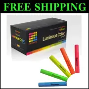 Eco-Friendly Luminous Chalk Box 72 Pcs: Non-Toxic, Multicolor & Dustless