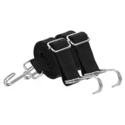 2Pcs 39 Inch Adjustable Bungee Cords Straps with Hooks, Black