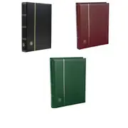 [Leuchtturm1917] Leuchtturm Leather Stockbook A4 w/ Black Pages 64pg - Brgndy