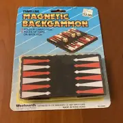 NOS Vintage Woolworth Travelling Magnetic Backgammon Set New in Package