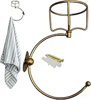 Bathroom Towel Holder - Hand Towel Holder for Bathroom Wall - Wall Mounted Kitchen Hanger Rustic Handtowel Ring for Living Room, Bag & Small Vase