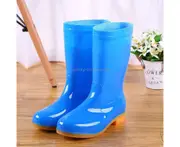 Women Mid-Tube Rain Boots Waterproof Shoes Overshoes Adult Kitchen Work Shoes