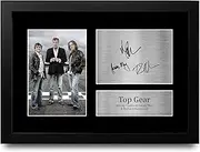 HWC Trading FR A4 Top Gear Clarkson, May, Hammond Gifts Printed Signed Autograph Picture for TV Show Fans - A4 Framed