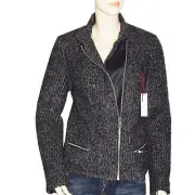 MAISON SCOTCH Veste blouson lainage femme UNLINED BOUCLE SHORT gris chiné