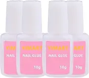 YIMART 10g Fast Drying Adhesive Glue for False Nail Tip Manicure Decoration Nail Glue with Brush (4pcs)