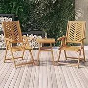 Garden Chair Reclining Garden Chairs 2 pcs Solid Wood Acacia Patio Seating