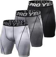 [Doorslay] Men Sports Shorts Active Workout Underwear with Pocket, 3 Pack