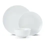 12pc Mikasa Chalk Kitchen Porcelain Dinner Set, White