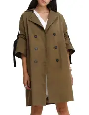 [Belle & Bloom] Russian Romance Oversized Trench Coat in Green