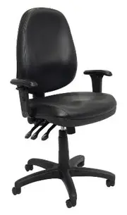 RAPIDLINE HIGH BACK TASK CHAIR 3 Lever Moulded Foam Black PU