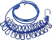 Spendeal Retractable Portable Clothesline for Travel, 12 Clips Camping Accessories Travel Clothesline for Outdoor Indoor, Retractable Clothes Line Elastic Clothesline for Camper Hotel Room