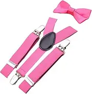 [YiyiLai] Child Bow Tie Party Braces 3 Clips Adjustable Straps Suspenders Set