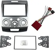 LESANGBAIHUODIAN Radio Stereo Panel Fit for Ford Everest Ranger Mazda Bt-50 Bt50 Double 2 Din Fascia Dash Installation Trim Kit Face Plate Bezel (Color : Black)