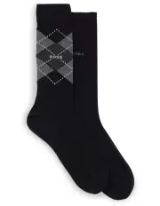 [BOSS] 2 Pack Argyle Socks in Black