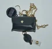 BATH & BODY WORKS BLACK GOLD POUCH LANYARD POCKETBAC HOLDER HAND SANITIZER CASE