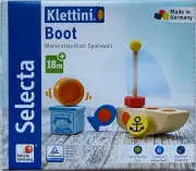 Selecta Klettini Wooden Toy Boat Construct Touch Fastener Vehicle Stacking 62078