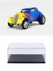 DIECAST CAR W/DISPLAY CASE FLAMED 1933 GASSER BLUE AND YELLOW ACME A1800918 1/18