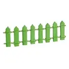 4pcs Miniature Garden Fence, 3.6 Inch Long Decorative Picket Fence, Green