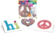 Craft-Tastic® DIY Craft Kit to Create 3 String Art Canvases. Peace Sign Edition