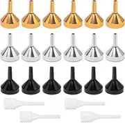 18 pcs Small Metal Funnels with 4 Pack Mini Pipette,Multi-Colour Tiny Funnels Set for Filling Small Bottles and Containers,Essential Oils, Perfume,Liquid (Multicolor Series)
