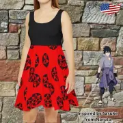 Sharingan Sasuke Skater Dress Naruto inspired Anime Clothing Manga Cosplay Japan