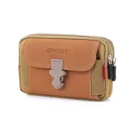 Outdoor 6.5'' Phone Canvas Men Waist Bag Large Capacity Small Portable Coin Key Storage Belt Pack for Travel Camping