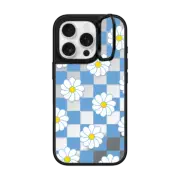 iPhone 16 Pro Mirror Ring Stand Case MagSafe Compatible Daisy Checkers