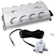 1300 Watt 2-Ohm 4-Channel Mini Mosfet Marine Amplifier w/ Remote Bass Knob
